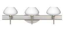  3SW-541007-LED-SN - Besa Wall Peri Satin Nickel Opal Matte 3x5W LED