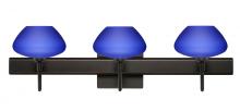  3SW-541087-BR-SQ - Besa Wall With SQ Canopy Peri Bronze Blue Matte 3x40W G9