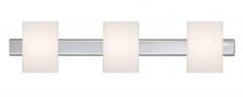  3SW-TITO07-LED-CR - Besa, Tito Vanity, Opal Matte, Chrome Finish, 3x5W LED