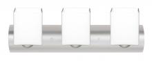  3WZ-449807-LED-SN - Besa Wall Rise Satin Nickel Opal Matte 3x9W LED