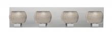  4WF-KENOSM-SN - Besa, Keno Vanity, Smoke Sand, Satin Nickel Finish, 4x60W Halogen