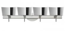  4SW-6773MR-LED-SN - Besa Groove Wall 4SW Mirror-Frost Satin Nickel 4x5W LED