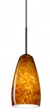  B-150918-BR - Besa Chrissy Pendant For Multiport Canopy Bronze Amber Cloud 1x50W Candelabra