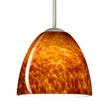  B-757218-MED-SN - Besa Sasha Pendant For Multiport Canopy Satin Nickel Amber Cloud 1x50W B10 Med