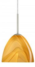  B-7572HN-LED-SN - Besa Sasha LED Pendant For Multiport Canopy B Honey Satin Nickel 1x9W LED