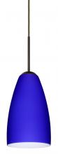  J-1511CM-BR - Besa Riva 9 Pendant For Multiport Canopy Bronze Cobalt Blue Matte 1x75W Medium Base