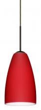  J-1511RM-BR - Besa Riva 9 Pendant For Multiport Canopy Bronze Ruby Matte 1x75W Medium Base