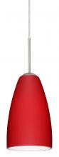  J-1511RM-LED-SN - Besa Riva 9 LED Pendant J Ruby Matte Satin Nickel 1x9W LED