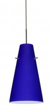  J-4124CM-BR - Besa Cierro Pendant For Multiport Canopy Bronze Cobalt Blue Matte 1x100W Medium Base