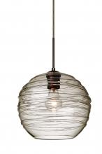  J-462702-BR - Besa Wave 10 Pendant For Multiport Canopy Bronze Smoke 1x60W Medium Base