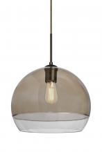  J-ALLY12SM-EDIL-BR - Besa, Ally 12 Cord Pendant For Multiport Canopy, Smoke/Clear, Bronze Finish, 1x5W LED