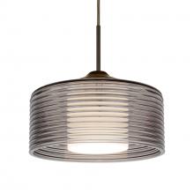 Besa Lighting J-BELUSM-LED-BR - Besa Belu Pendant for Multiport Canopy, Smoke Shade, Bronze Finish, 1x5W LED