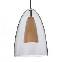 Besa Lighting J-DANOCLMD-LED-BK - Besa, Dano Cord Pendant For Multiport Canopy, Clear/Medium, Black Finish, 1x9W LED