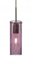  J-JUNI10PL-BR - Besa, Juni 10 Pendant For Multiport Canopy, Plum Bubble, Bronze, 1x60W Medium Base