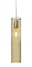  J-JUNI16GD-SN - Besa, Juni 16 Pendant For Multiport Canopy, Gold Bubble, Satin Nickel, 1x60W Medium B