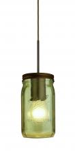  J-MILO4GR-BR - Besa Pendant For Multiport Canopy Milo 4 Bronze Green 1x40W Medium Base A15