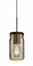  J-MILO4SM-EDIL-BR - Besa Pendant For Multiport Canopy Milo 4 Bronze Smoke 1x5W LED Filament