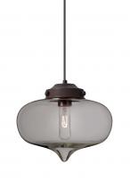  J-MIRASM-BR - Besa Mira Pendant For Multiport Canopy Bronze Smoke 1x60W T10