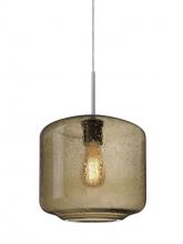  J-NILES10SM-EDIL-SN - Besa Niles 10 Pendant For Multiport Canopy, Smoke Bubble, Satin Nickel Finish, 1x4W L