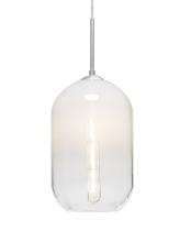  J-OMEGA12WH-EDIL-SN - Besa, Omega 12 Cord Pendant For Multiport Canopies, White/Clear, Satin Nickel Finish,