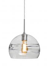  J-SPIR10CL-EDIL-SN - Besa Spirit 10 Pendant For Multiport Canopy, Clear, Satin Nickel Finish, 1x8W LED Fil