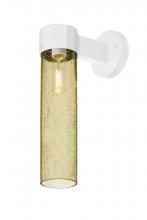  JUNI16GD-WALL-WH - Besa, Juni 16 Outdoor Sconce, Gold Bubble, White Finish, 1x60W Medium Base