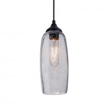  OP-PINOT9CL-BK - Besa, Pinot 9 Outdoor Pendant, Clear Bubble, Black FInish 1x60W E26 Base