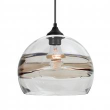  OP-SPIR10SC-BK - Besa Spirit 10 Outdoor Pendant, Smoke/Clear, Black Finish, 1x60W E26 Base