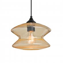  OP-ZENGD-BK - Besa, Zen Outdoor Pendant, Gold Bubble, Black Finish, 1x60W E26 Base