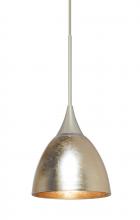  RXP-1758GF-SN - Besa Divi Pendant, Gold Foil, Satin Nickel, 1x50W Halogen