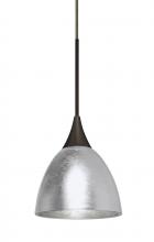  RXP-1758SF-LED-BR - Besa Divi Pendant, Silver Foil, Bronze, 1x9W LED