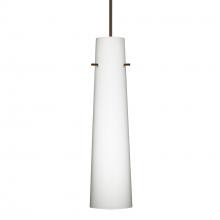  RXP-567407-BR-L - Besa Camino Pendant Bronze Opal Matte 1x50W Halogen, 15Ft. Cord