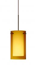  RXP-G44007-BR - Besa Pendant Pahu 4 Bronze Transparent Armagnac/Opal 1x35W Halogen