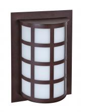  SCALA13-SW-LED-BR - Besa Outdoor Scala 13 Bronze Satin White 1x8W LED