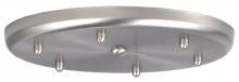  T36X-SN - Besa 6-Light Round 120V Multiport Canopy, Satin Nickel