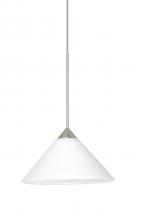  X-117607-SN - Besa Pendant For Multiport Canopy Kona Satin Nickel White 1x50W Halogen