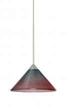  X-117691-SN - Besa Pendant For Multiport Canopy Kona Satin Nickel Bi-Color 1x50W Halogen