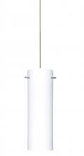  X-493007-SN - Besa Copa Pendant for Multiport Canopy, Opal Matte, Satin Nickel, 1x50W Halogen