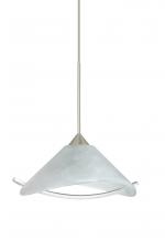  XP-181304-SN - Besa Pendant Hoppi Satin Nickel Marble/Clear 1x50W Halogen