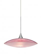  XP-6294RD-SN - Besa Pendant Spazio Satin Nickel Red/Frost 1x50W Halogen