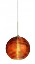  1JT-461682-LED-SN - Besa Kristall 8 Pendant Satin Nickel Amber 1x9W LED