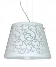  1KV-4340WD-SN - Besa Pendant Amelia 15 Satin Nickel White Damask 3x100W A19