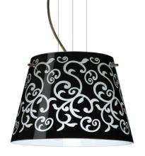  1KG-4393BD-BR - Besa Pendant Amelia 12 Bronze Black Damask 1x100W A19