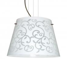  1KV-4394WD-BR - Besa Pendant Amelia 18 Bronze White Damask 3x100W A19