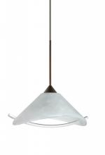  1XT-181304-BR - Besa Pendant Hoppi Bronze Marble/Clear 1x50W Halogen