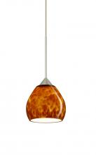  1XC-560518-LED-SN - Besa Pendant Tay Tay Satin Nickel Amber Cloud 1x5W LED