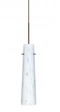  1XT-567419-BR - Besa Camino Pendant Bronze Carrera 1x50W Halogen