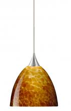  1XC-757018-LED-SN - BESA PENDANT SASHA SATIN NICKEL AMBER CLOUD 1X6W LED