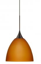  1XT-757080-LED-BR - BESA PENDANT SASHA BRONZE AMBER MATTE 1X6W LED