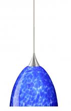  1XT-757086-LED-SN - BESA PENDANT SASHA SATIN NICKEL BLUE CLOUD 1X6W LED